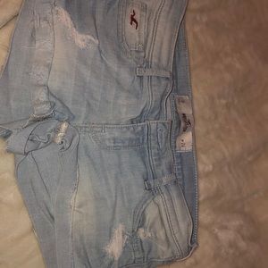 hollister ripped jean shorts